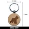 Miniature Schnauzer Dog Solid Engraved Wood Round Keychain Tag Charm